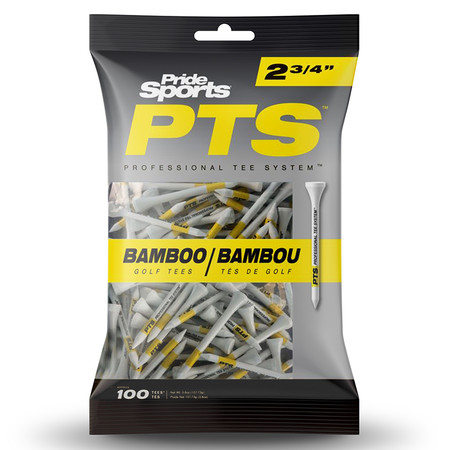 Pride PTS Bamboo Tees  - 69 mm Tees Yellow Pack 100