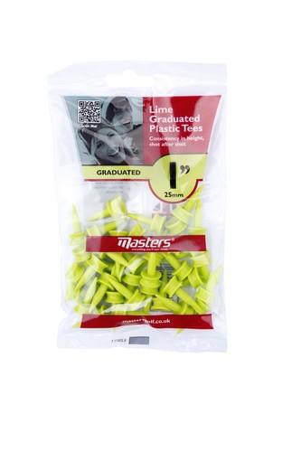 Plastic Graduated Tees 1 Bag 35 Lime