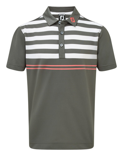 Footjoy Smooth Pique With Graphic Stripes Junior
