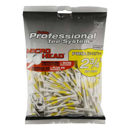 Pride PTS 2 3/4" - 69mm Tees Yellow Pack 175